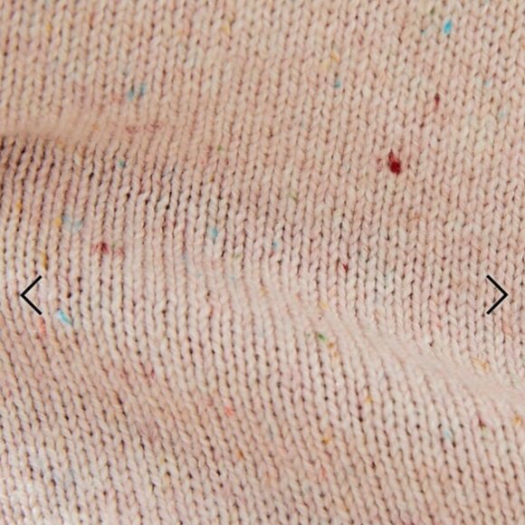 ANN TAYLOR LOFT Flecked Boatneck Sweater Light Baby Pink Multi Confetti Cotton S - Picture 5 of 16